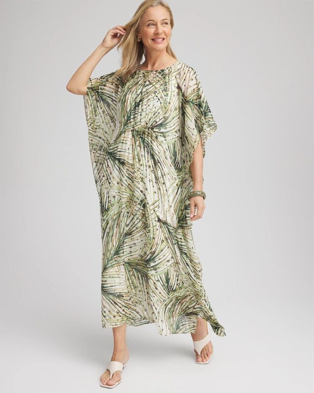 Crinkle-Chiffon Kaftan Dress - image 2